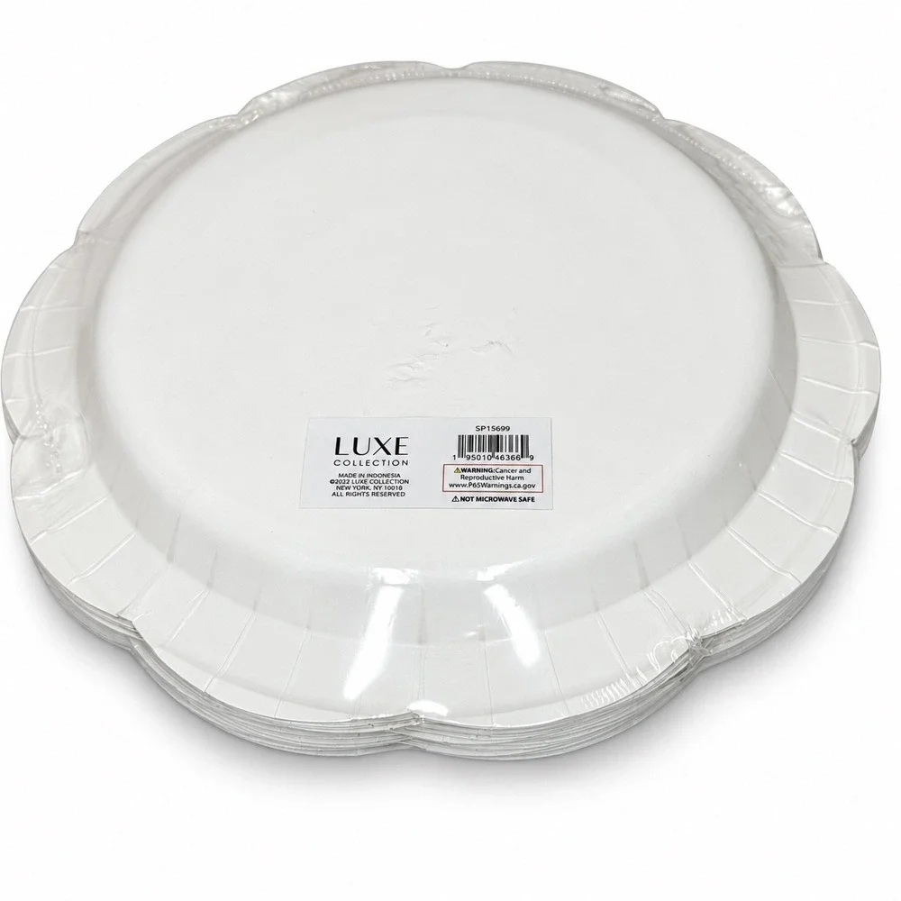 Luxe Collection Welcome Baby Hot Air Balloon Paper Plates 20 Pk Blue Gold 110-82